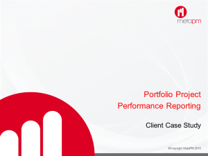 Portfolio Project Performance Reporting snippet preview