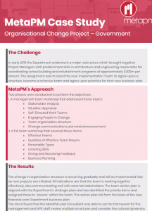 A Case Study on Organisation Change Projects snippet preview