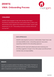 onboarding process case study vmia