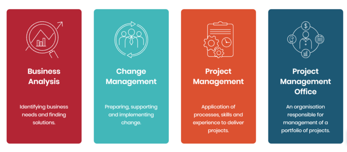 metapm learning pathways for project management, change management, business analysis and PMO 